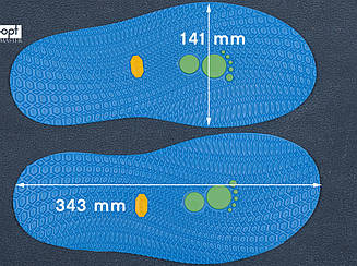 Гумова підошва/слід для взуття BISSELL, т. 3 65 мм, art.111, кол. синій