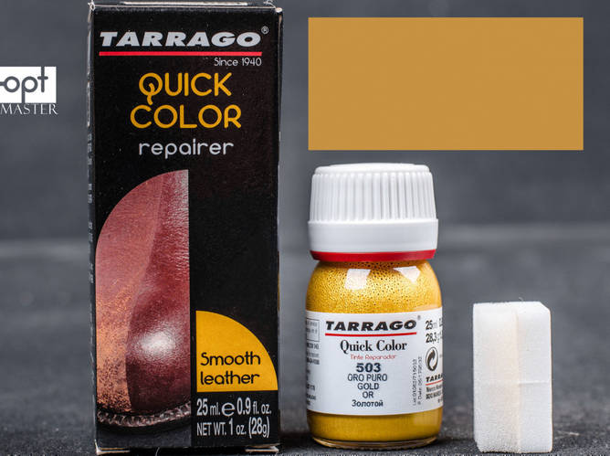 Краска для кожи золотой металлик Tarrago Quick Color, 25 мл,TDC83(503 ...