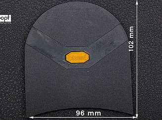 Набійка гумова чоловіча BISSELL, art. 620 L, кол. чорний (жовтий лого)