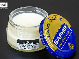 Зволожуючий крем для взуття Saphir Creme Surfine, кол. безбарвний (02), 50 мл (0032)