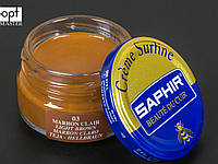 Увлажняющий крем для обуви Saphir Creme Surfine, цв. светло-коричневый (03), 50 мл (0032)