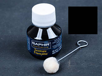 Фарба насичена чорна для відкритих типів шкір Saphir Teinture Francaise, 50 мл,(0812)(100)