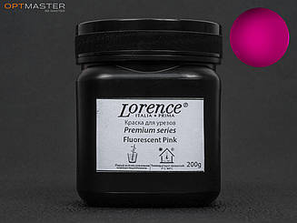 Флуоресцентна рожева фарба для урізів Premium Series (Lorence) 200 г