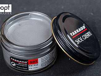 Крем антик срібний металік для взуття з гладкої шкіри Tarrago Shoe Cream, 50 мл, TCT31M (502)