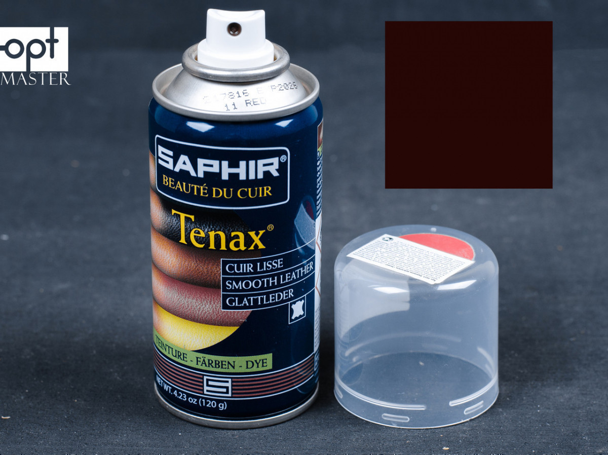 Аерозольна бордова фарба для гладкої шкіри Saphir Tenax Spray, 150 мл (0823)(08)