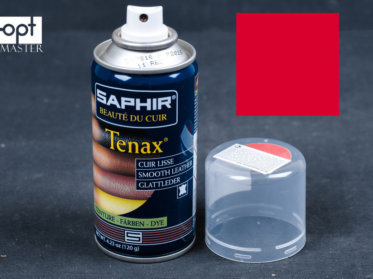 Аэрозольная красная краска для гладкой кожи Saphir Tenax Spray, 150 мл ...