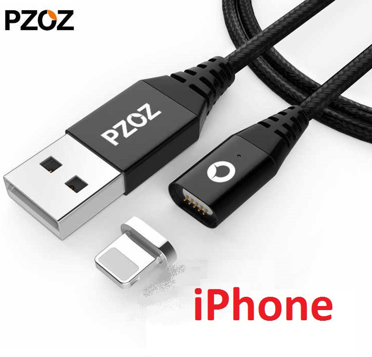 Магнитный Кабель PZOZ 2.4A iPhone для Зарядки и Передачи Данных 10pin
