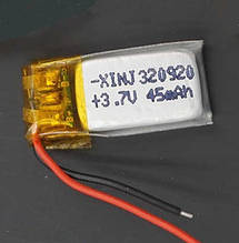 Батарея 45mah 3.7 V 320920 Літій-Полімерний Акумулятор для Bluetooth Гарнітури