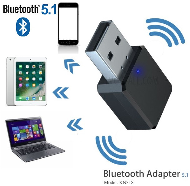 KN318 Bluetooth Audio 5.1 Адаптер Приймач Подвійний Висновок AUX USB Stereo Автомобільний