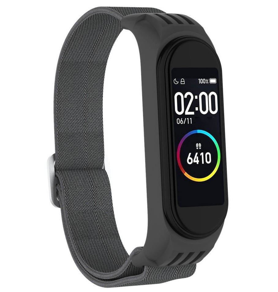 Нейлоновий Ремінець для Xiaomi Mi Band 3/4/5/6 Браслет M3 M4 M5 M6 (Dark Grey)