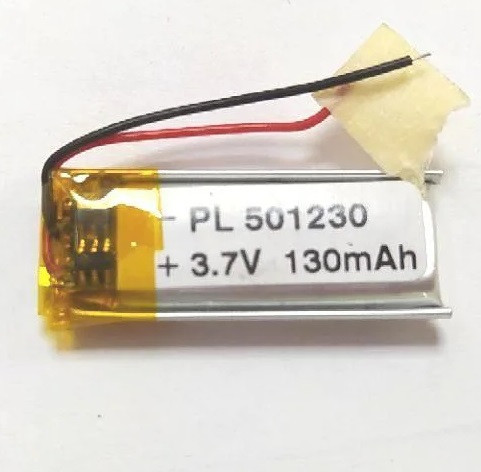 Батарея 130mah 3.7 V 501230 Літій-Полімерний Акумулятор для Bluetooth Гарнітури