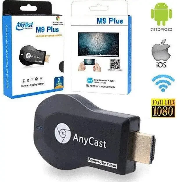 Медіаплеєр Miracast AnyCast M9 Plus HDMI з вбудованим Wi-Fi Модулем