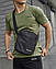 Костюм чоловічий літній шорти футболка сумка reebok спортивний комплект рибок хакі, фото 5