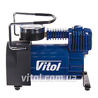 Компрессор для подкачки шин "Vitol" (К-50) (прикур. шланг 5,0м/провод 2,7м) 50л/м