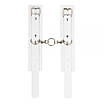 Наручники Leather Standart Hand Cuffs, White, фото 2