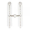 Наручники Leather Double Fix Hand Cuffs, White, фото 2