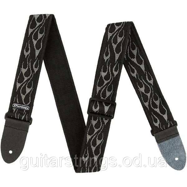 Ремінь гітарний Dunlop D38-11GY Guitar Solid Strap Flambe Gray