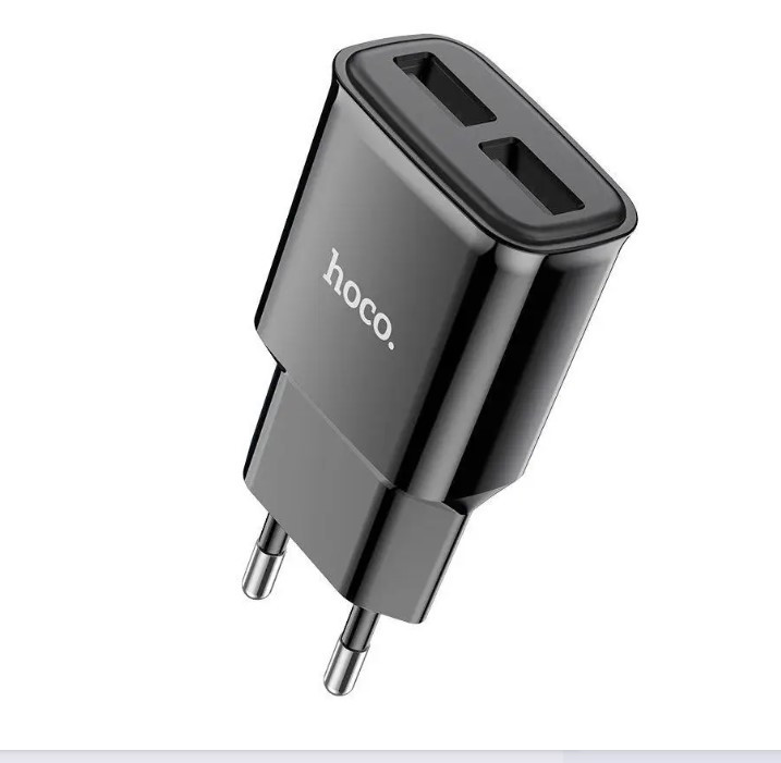 Зарядний мережевий пристрій HOCO C88A (2.4A) на 2 USB, фото 1
