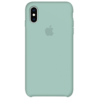 Силиконовый Чехол на iPhone XS Max 6.5" с закрытым низом Silicone Case 100% Original Серо-зеленый