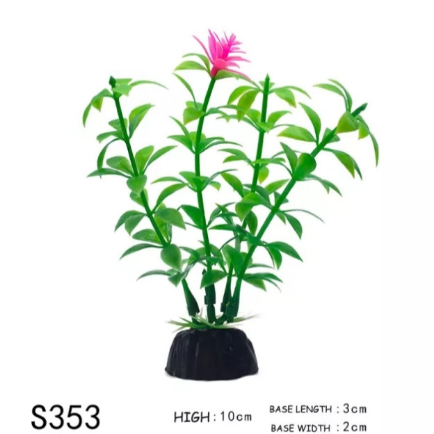 Штучні водорості в акваріум та тераріум зеленого кольору - висота 10см, пластик, фото 1