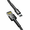 Кабель Baseus Cafule Cable（Special Edition）USB For iP 1m Grey+Black, фото 3