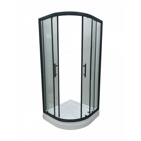 Душова кабіна VERONIS Alonza Black 90х90х190 БЕЗ ПІДДОНА, фото 1