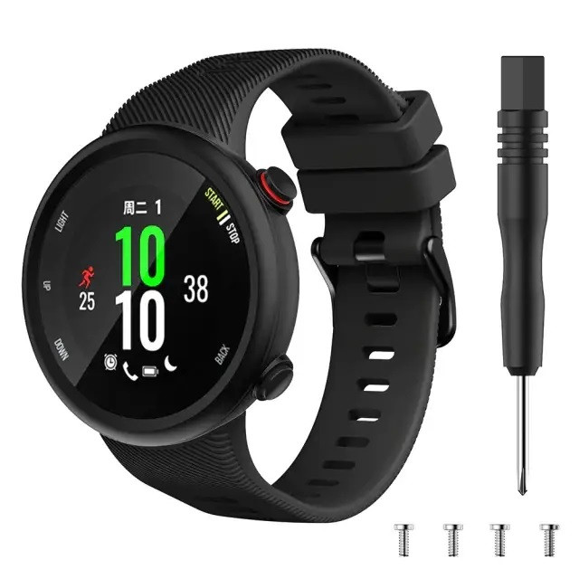 Ремінець для Garmin Forerunner 45 Swim 2 (чорний)