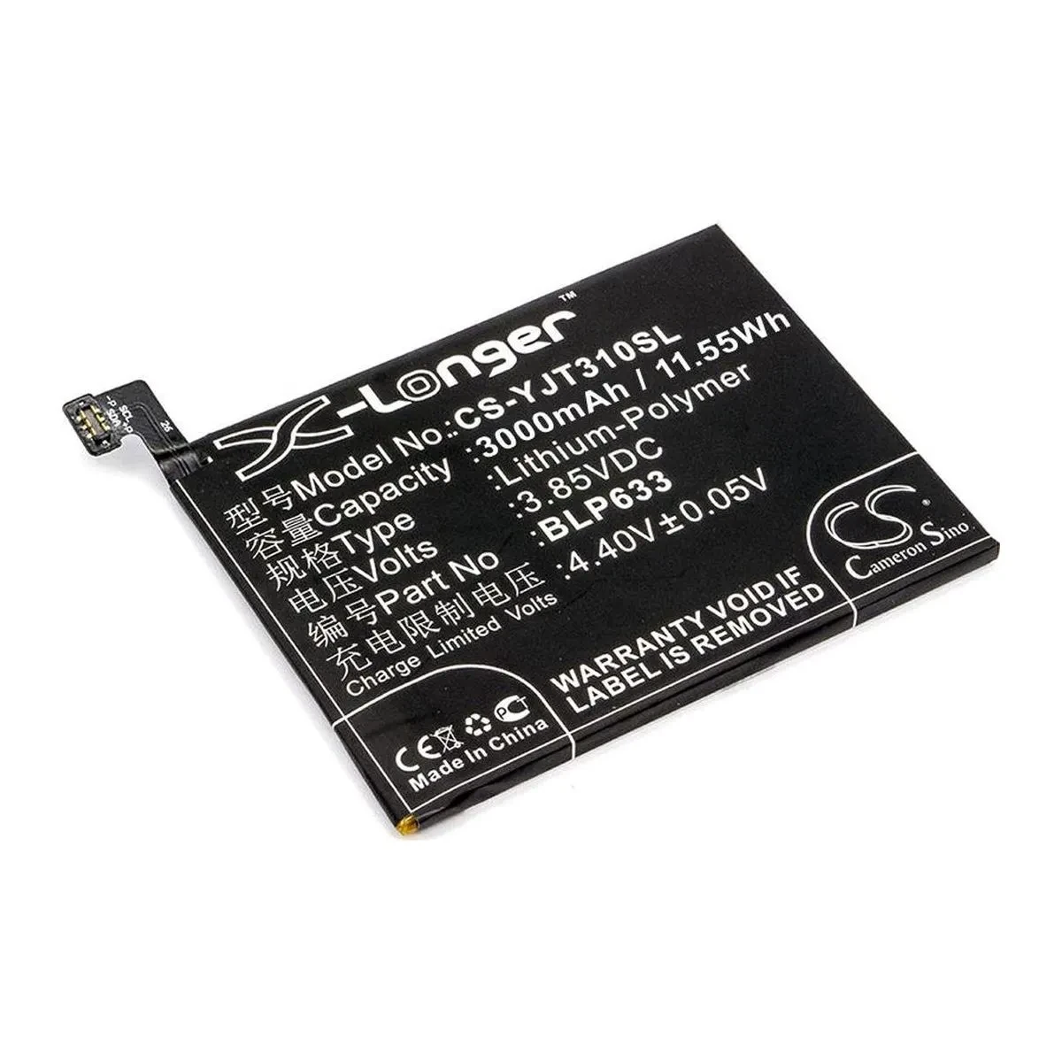 А BLP633 (CS-YJT310SL) OnePlus 3T Dual SIM A3010 (3000 mAh батарея аккумулятор на оне плюс, фото 1