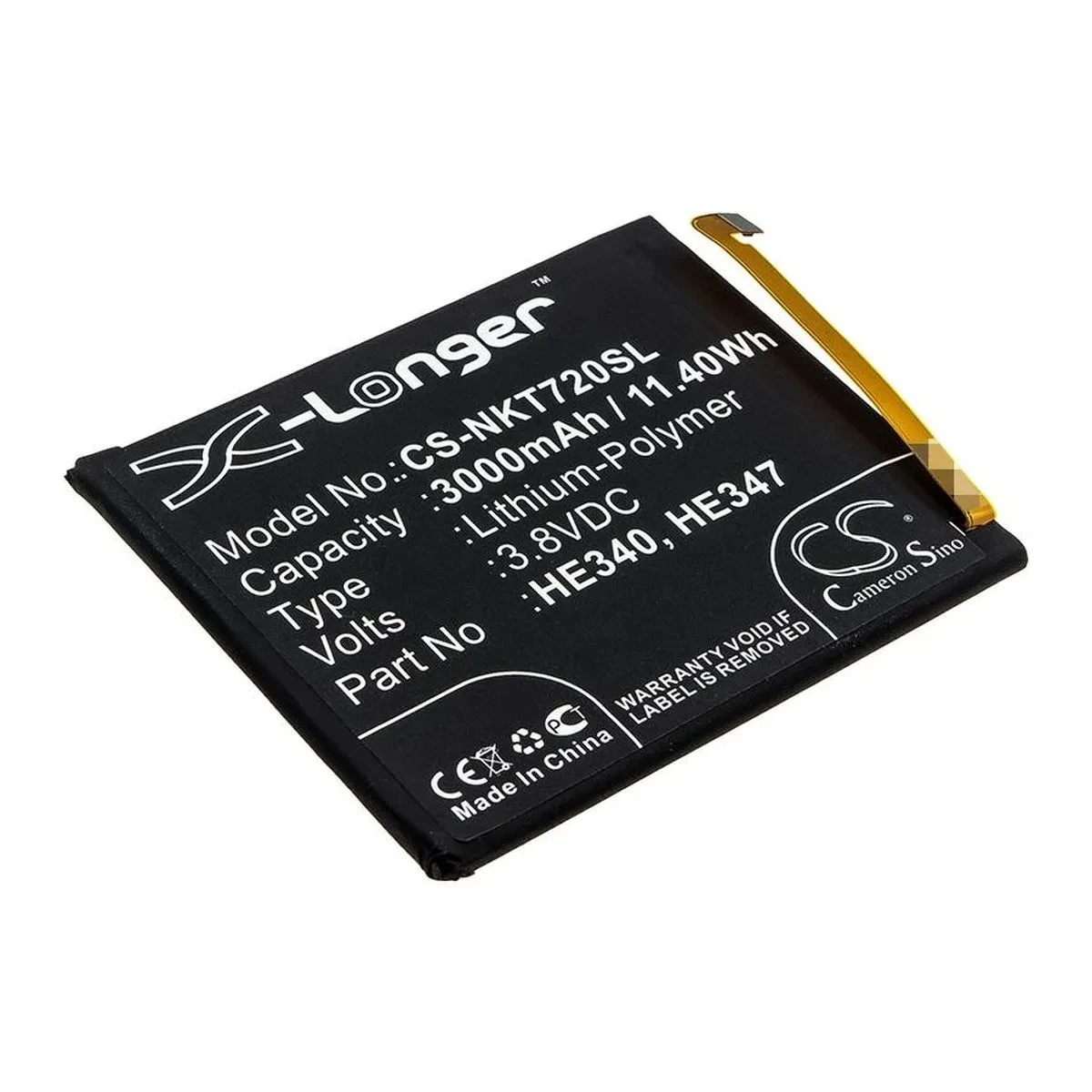 А HE340 (CS-NKT720SL) Nokia 7.1 (3000 mAh батарея аккумулятор на нокия, фото 1
