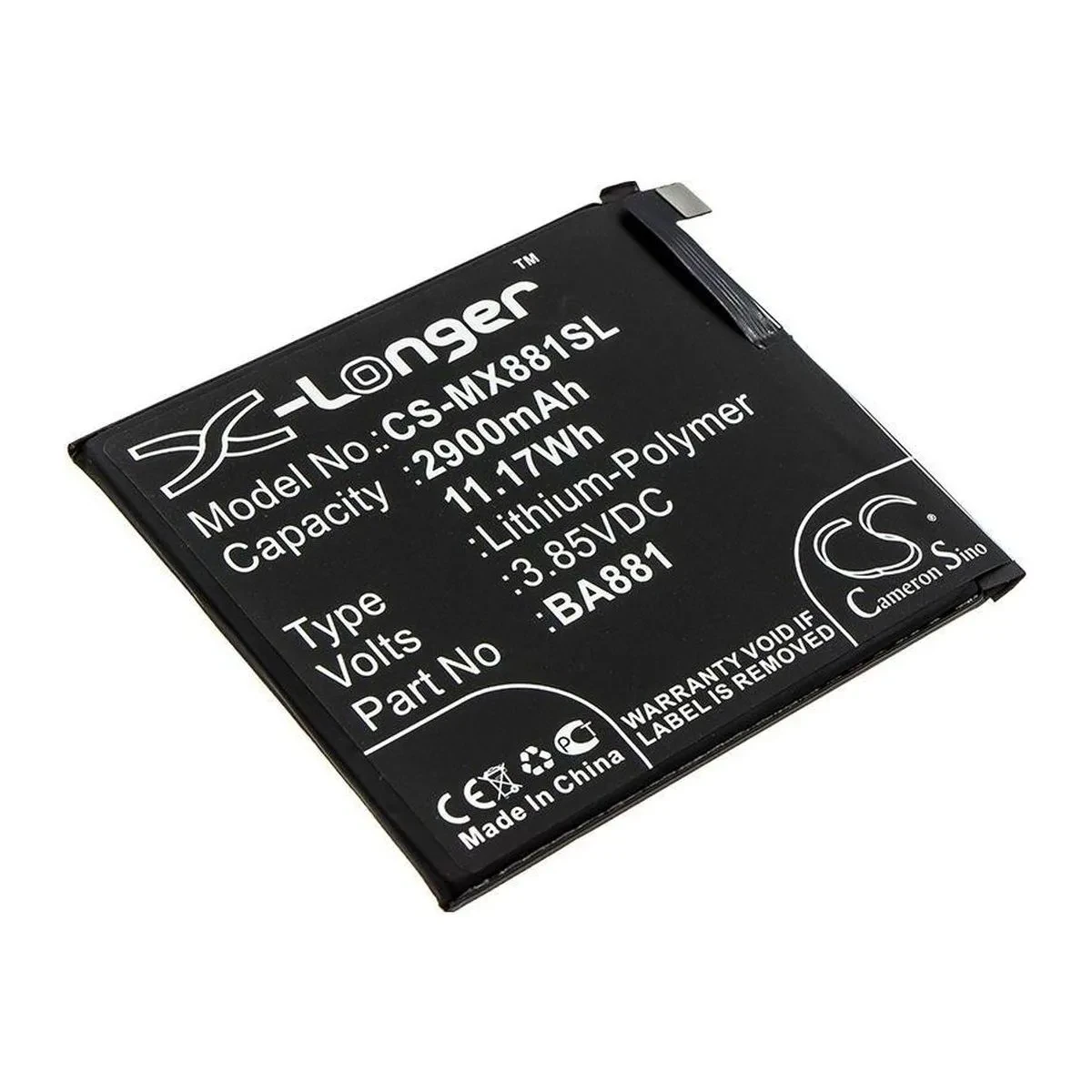 А Meizu BA881 2900 mAh батарея аккумулятор на мейзу