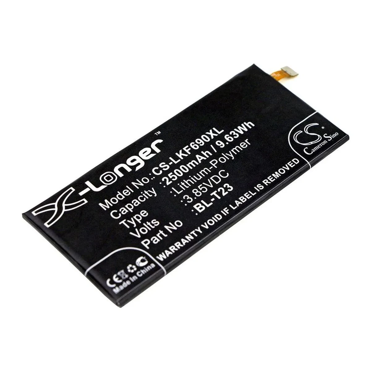 А BL-T23 (CS-LKF690XL) LG X Cam K580 (2500 mAh батарея аккумулятор на лж элджи