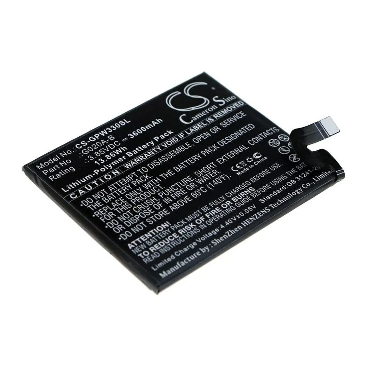 А G020A-B (CS-GPW330SL) Google Pixel 3A XL G020C (3600 mAh батарея аккумулятор на гугл пиксел, фото 1