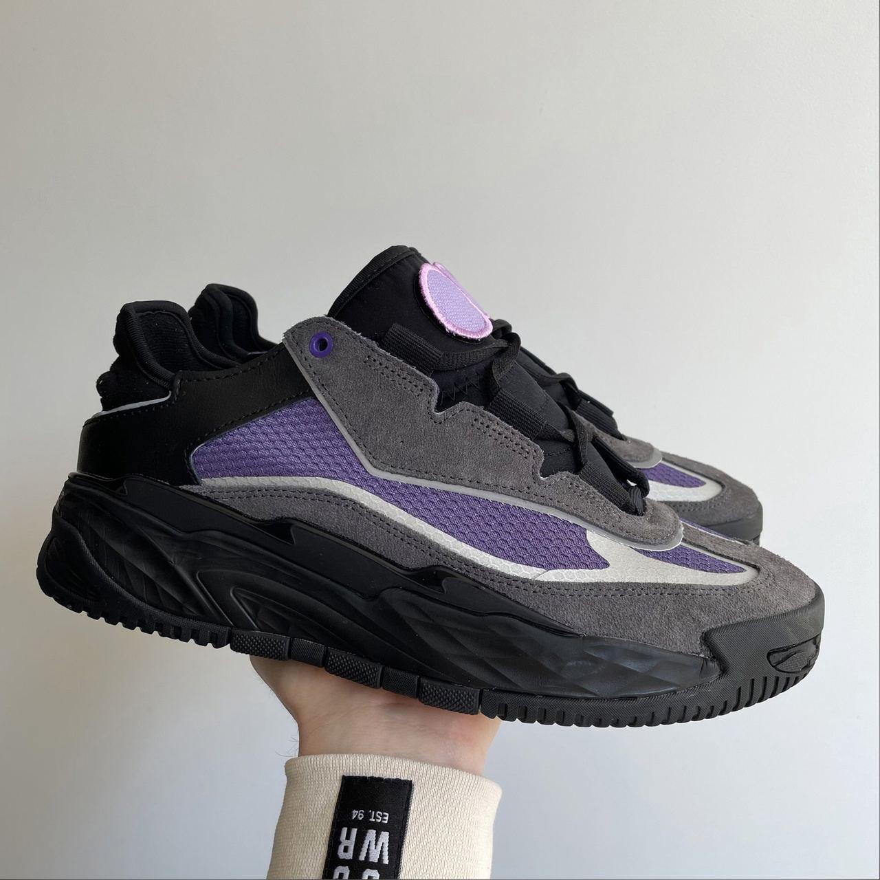 Кросівки чоловічі Adidas Niteball Purple чорні з фіолетовим демісезонним адідасом найтбол повсякденні модні