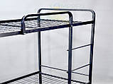 Ліжко двоярусне з драбиною та бортиком 2000х800х1500 (основа-сітка) Kompred OL143/4, фото 5