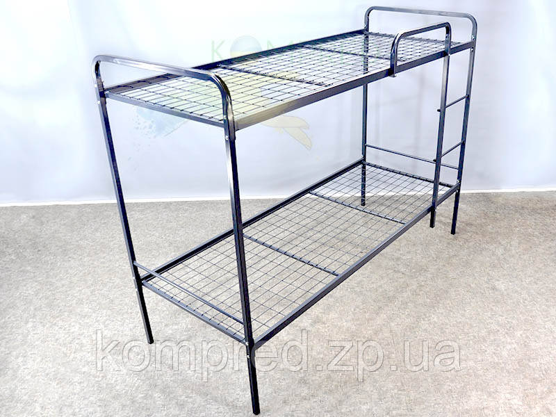 Ліжко двоярусне з драбиною та бортиком 2000х700х1500 (основа-сітка) Kompred OL143/3, фото 1