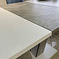 Розсувний стіл Intarsio Torino 140-180х80см білий із вставками під бетон для інтер'єру в стилі модерн, фото 5