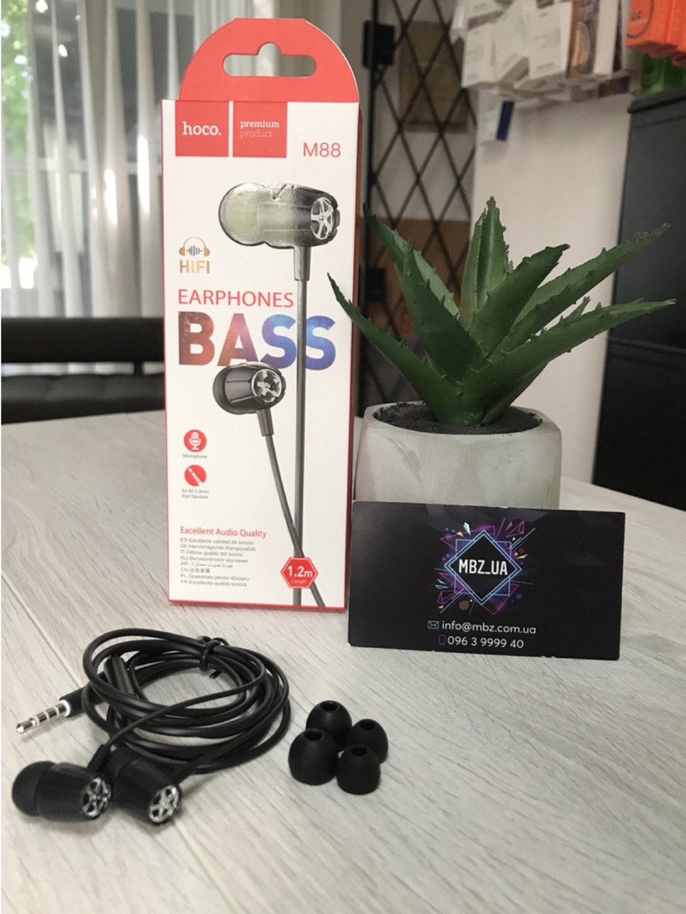 Дротові навушники Hoco M88 з мікрофоном earphones bass