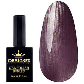 Шиммерний гель-лак Platinum Lux (9 мл.) Дизайнер для манікюру та педикюру "Графіт" O402