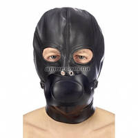 Капюшон із кляпом для БДСМ Fetish Tentation BDSM hood in leatherette with removable gag