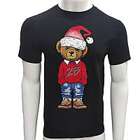 Чоловіча футболка Bailey Apparel Bear Vibes, вінтажна з принтом ведмедика, чорний, розмір M