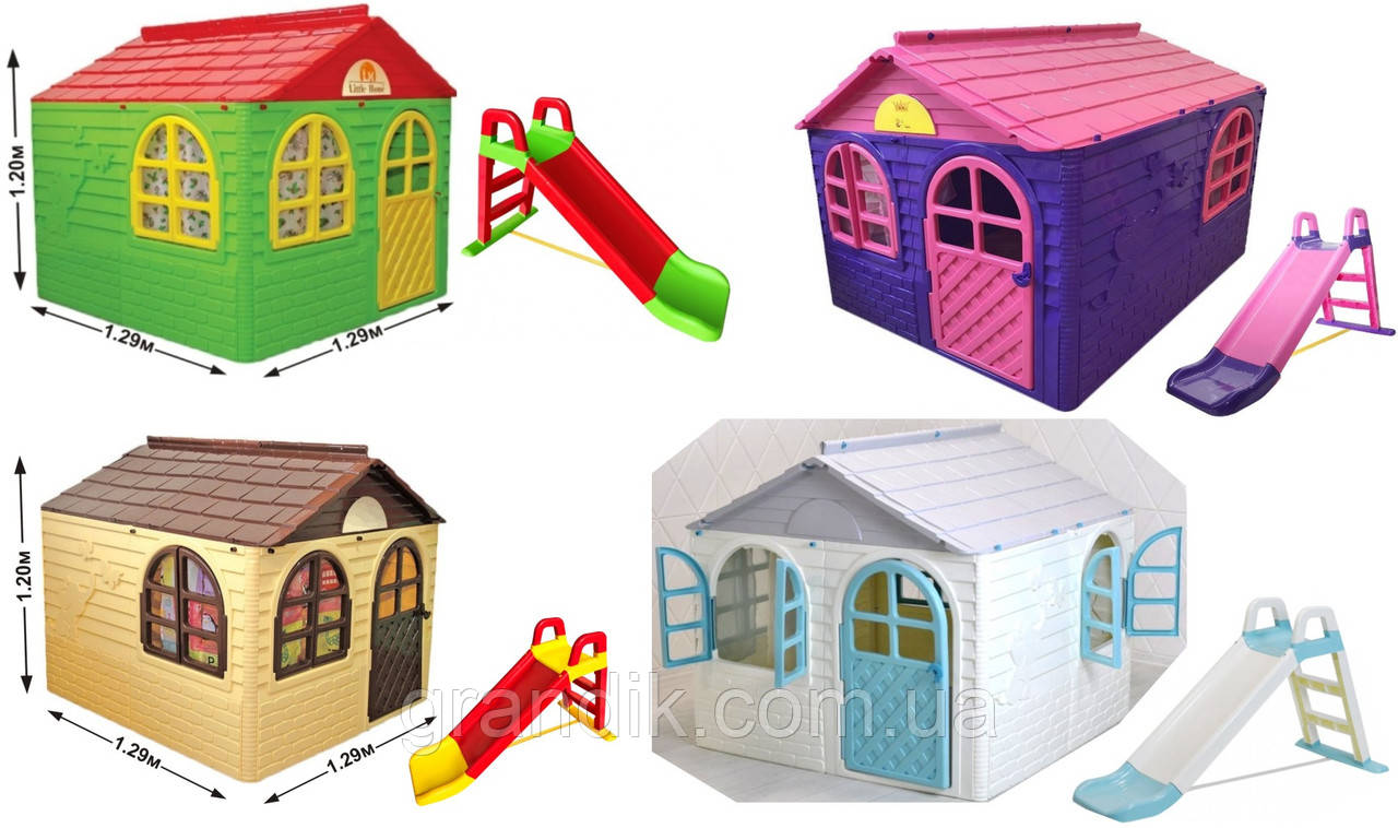 Игровой Комплекс: Большой Домик Долони+горка Спуск 140см., Детский Дом ...