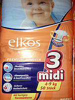 Підгузники Elkos Premium 3 (4-9 кг), 50 шт