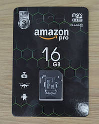 Картка пам'яті micro AMAZON 16GB class 10 (з адаптером)