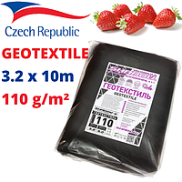 Садовий геотекстль дренажний для дренажу від бур'янів чорний ландшафтний 110 г/м2 3.2 х 10м