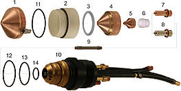 Комплектуючі до пальника PT-24 ESAB