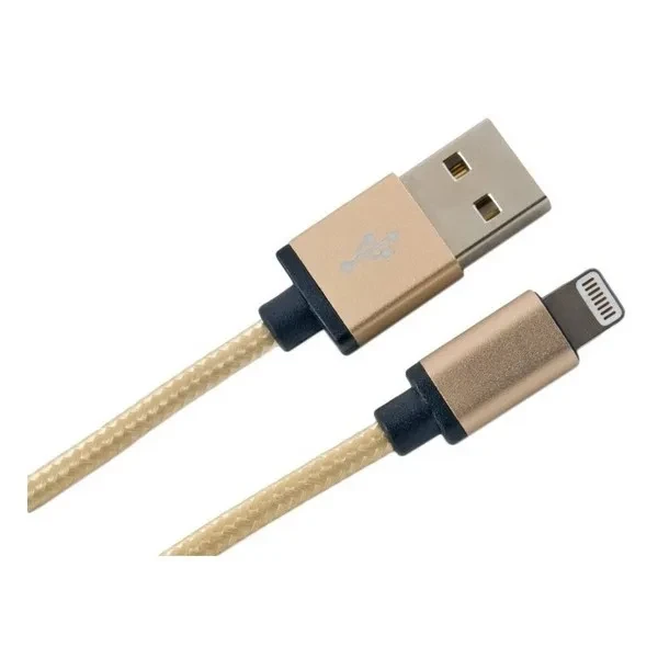 Кабель USB (папа) = Apple Lightning (папа) 1 м Extradigital KBA1661 Gold