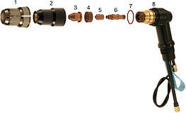 Комплектуючі до пальника PT-25 ESAB