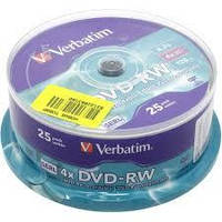 Диски DVD-RW Verbatim 4,7 gb 4x