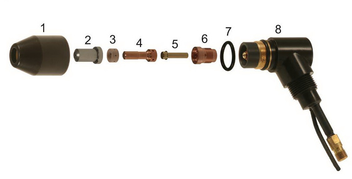 Комплектуючі до пальника PT-27 ESAB, фото 1