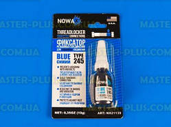 Синій фіксатор різьби NOWAX Threadlocker 10 г для болтів та гайок, стійкий до навантажень